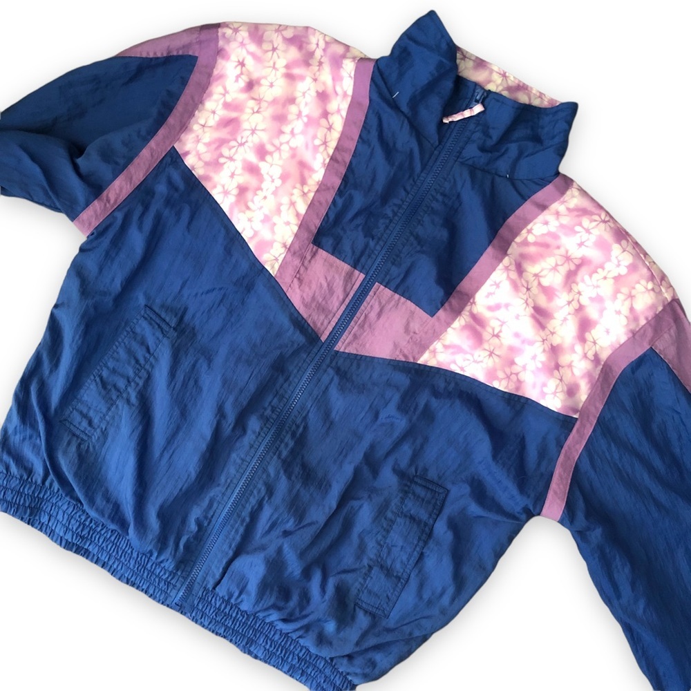 Floral Vintage Zip Up Bomber Jacket